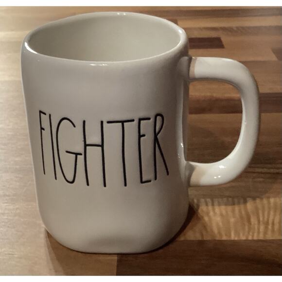 Rae Dunn Magenta FIGHTER Ceramic Coffee Cup Mug - Picture 8 of 9